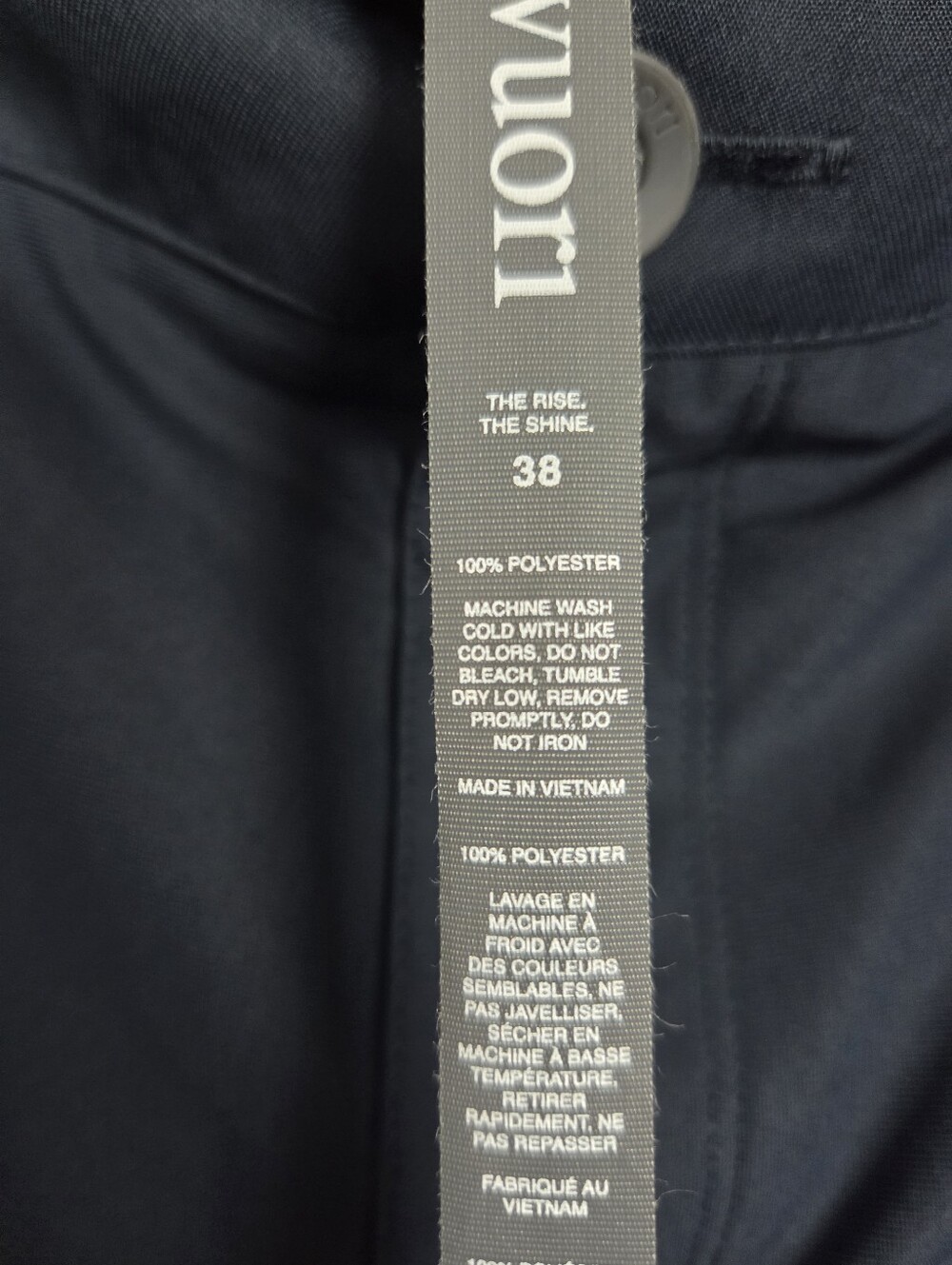 Vuori Meta Pant Mens 38 x 32 Blue Athletic Slim Fit Performance Golf Pants V430 - Picture 8 of 10